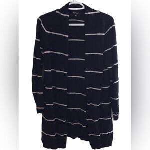 Black and White Striped Women's Sweater
